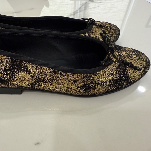 CHANEL METALLIC BALLET FLATS BALLERINA FLATS SIZE 37 - Picture 2 of 7